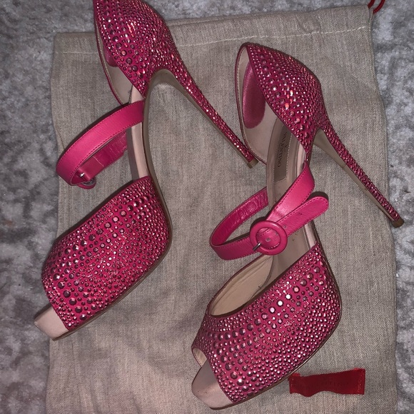 Valentino Shoes - Valentino Swarovski Pink Heels
